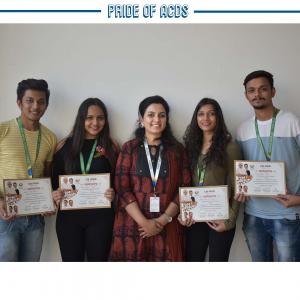 ACDS students as Jury for CM chashak Rangoli Competition