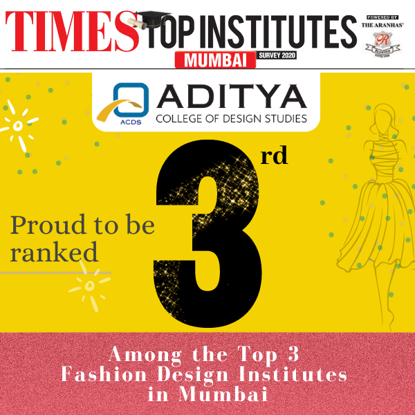 Ranked 3rd Among the Top Fashion Desing Institutes in Mumbai